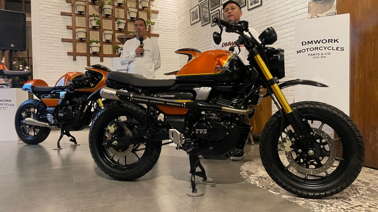 Modifikasi Kustom TVS Ronin, Tampil Makin Keren dengan Aksesori DM Work Motorcycle